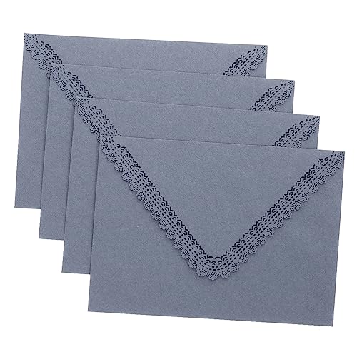 Mobestech 4 Stück Geschnitzte Blüten Einladungskarten Umschläge Dunstblau für Hochzeiten Geburtstagsfeiern Jubiläen und Romantische Papierumschläge mit Gestaltetem Design und Erstklassiger Mobestech 4 Stück Geschnitzte Blüten Einladungskarten Umschläge Dunstblau für Hochzeiten Geburtstagsfeiern Jubiläen und Romantische Papierumschläge mit Gestaltetem Design und Erstklassiger von Mobestech