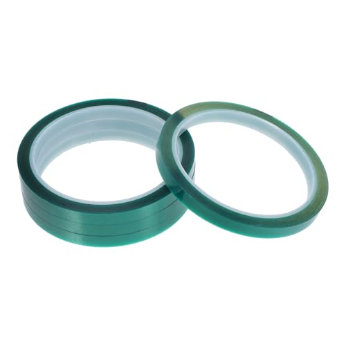 Mobestech 4 Stück Hitzebeständiges Klebeband Hochtemperatur Isolierband für Sublimation Tassen Druck Bastelarbeiten Grünes Pet Tape für Vielseitige Anwendungen von Mobestech