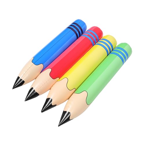 Mobestech 4 Stück Teiliges Aufblasbare Riesen-buntstift-ballons Bunte Pvc-stifte Dekorative Lernspielzeuge für Schulanfang Abschlussfeiern und Kreative Klassenzimmerdekoration von Mobestech