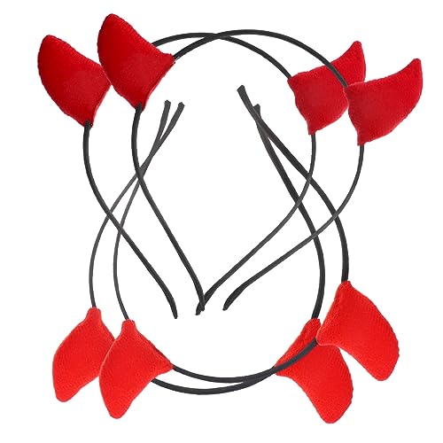 Mobestech 4 Stück Teiliges Teufelshörner Haarreif für Halloween Damen und Herren Elastischer Kopfschmuck mit und Weinrotem Horn Design Bequemes Stirnband für Karneval Cosplay und Party Mobestech 4 Stück Teiliges Teufelshörner Haarreif für Halloween Damen und Herren Elastischer Kopfschmuck mit und Weinrotem Horn Design Bequemes Stirnband für Karneval Cosplay und Party von Mobestech