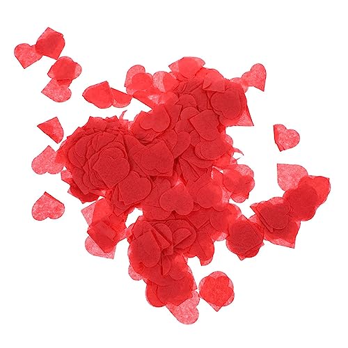 Mobestech 4Er-Packung Konfetti bodendeko hochzeitsdeko geschenktüte einschulung valentine decoration party supplies groß Dekoration Herzen Partyzubehör Junggesellin Partydekor Papier rot von Mobestech
