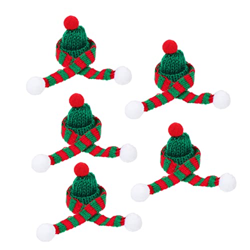 Mobestech 5 Sätze Mini Weihnachtsmützen und Schals für Weinflaschen Festliche Flaschendeko Handgestrickt Grün Rot Tischdekoration für Weihnachtsfeiern und Partybedarf Mobestech 5 Sätze Mini Weihnachtsmützen und Schals für Weinflaschen Festliche Flaschendeko Handgestrickt Grün Rot Tischdekoration für Weihnachtsfeiern und Partybedarf von Mobestech