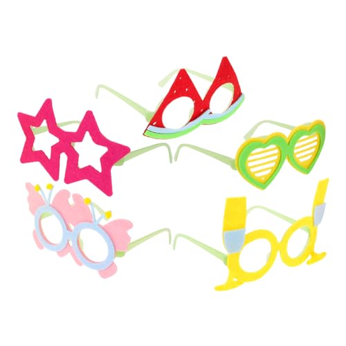 Mobestech 5 Stück Leuchtbrillen Kindergeburtstag Partybrille mit Cartoon-motiven Lustige Foto Requisiten Filz Bequem und Vielseitig für Mädchen und Jungen Mobestech 5 Stück Leuchtbrillen Kindergeburtstag Partybrille mit Cartoon-motiven Lustige Foto Requisiten Filz Bequem und Vielseitig für Mädchen und Jungen von Mobestech
