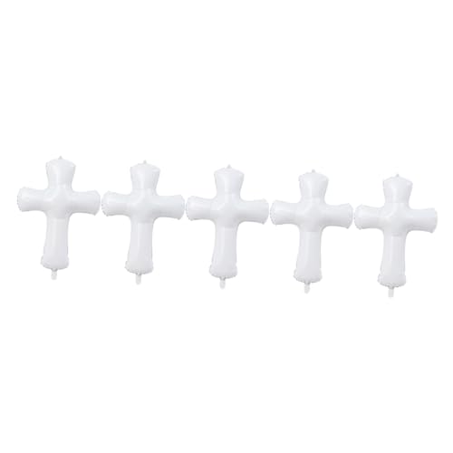 Mobestech 5 Stück Taufballons Babyformen Kreuz Mit Heliumballons R Ballons Religiöser Folienballon Erste Aufblasbare Taufe Katholische Dusche Folienballons Aluminiumfolie Weiß Mobestech 5 Stück Taufballons Babyformen Kreuz Mit Heliumballons R Ballons Religiöser Folienballon Erste Aufblasbare Taufe Katholische Dusche Folienballons Aluminiumfolie Weiß von Mobestech