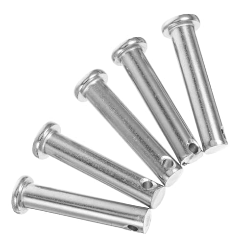 Mobestech 5 Stück Teiliges Edelstahl Stift mit Flachem Kopf und Bohrung Präziser Positionierbolzen für Gerüstbefestigung Korrosionsbeständig Langlebig Vielseitig Einsetzbar von Mobestech