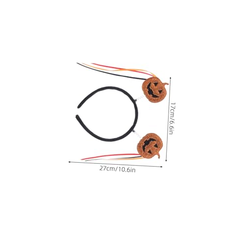 Mobestech 5 Stück Teiliges Halloween Set Spooky Headbands mit Verstellbaren Katzenohren und Kürbis Design Leichte Haarbänder für Party Cosplay Ghost Hair Band Festliche Kostüm Accessoires von Mobestech
