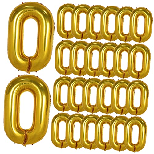 Mobestech 50 Stück Goldene Kettenballons Folienballons für Retro Party Dekorationen für Geburtstagsfeiern und Fotorequisiten von Mobestech