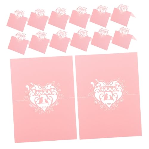 Mobestech 50 Stück Vogelhöhle Tischkarte Platzkarten für den Empfang Romantische Tischdekoration Tabellennamenkarten Hochzeitstischkarten Hochzeitszeltkarten Karten platzieren Papier Rosa von Mobestech