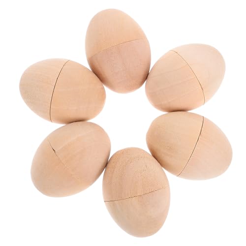 Mobestech 6 Stück Bemalte Eier Bemalen Sie Ihre Eigenen Eier Unfertige Eier Unbemalte Holzeier Eier Aus Holz Ostern Diy Handwerk Unfertige Holzeier Ostereier Selber Machen Hölzern Beige von Mobestech