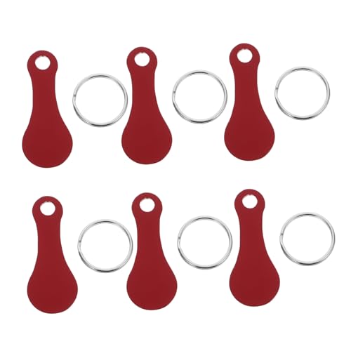 Mobestech 6 Stück Edelstahl Schlüsselanhänger Supermarkt Einkaufswagen Token Schlüsselring Lebensmittel Münzhalter Schlüsselanhänger Einkaufswagen Einkaufswagen Münzen Schlüsselring von Mobestech