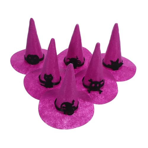 Mobestech 6 Stück Kleine Filz Zaubererhüte für Diy Dekoration Cosplay Accessoires für Halloween Partys und Festlichkeiten Verschiedenen Designs mit Skelett Spinne Katze Elf Kürbis Fledermaus Mobestech 6 Stück Kleine Filz Zaubererhüte für Diy Dekoration Cosplay Accessoires für Halloween Partys und Festlichkeiten Verschiedenen Designs mit Skelett Spinne Katze Elf Kürbis Fledermaus von Mobestech