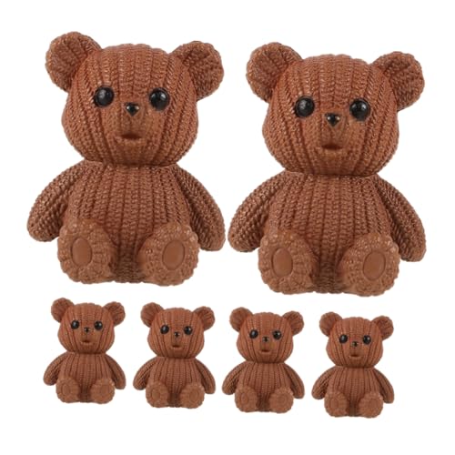 Mobestech 6 Stück Teddybären -Ornamente Minibär Bärenfiguren Mini -Figur Kleine Bären Süße Tierfigur Bär Figur PVC Mobestech 6 Stück Teddybären -Ornamente Minibär Bärenfiguren Mini -Figur Kleine Bären Süße Tierfigur Bär Figur PVC von Mobestech