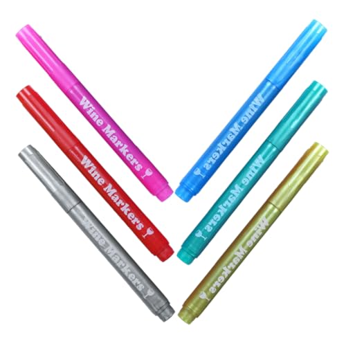 Mobestech 6 Stück Teiliges Abwischbarer Paint Marker Stifte für Wein und Kunststoffgläser Schnelltrocknend Glatte Farbabgabe für Schule Büro Diy Malerei in Rot Blau Grün Gold Silber Mobestech 6 Stück Teiliges Abwischbarer Paint Marker Stifte für Wein und Kunststoffgläser Schnelltrocknend Glatte Farbabgabe für Schule Büro Diy Malerei in Rot Blau Grün Gold Silber von Mobestech