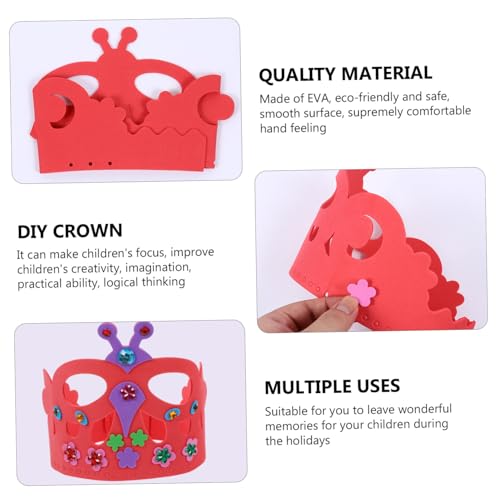 Mobestech 6 Stück Teiliges Bastelset Geburtstagskrone aus EVA DIY Party mit Strasssteinen Sichere Bequeme Handwerksmaterialien für Mädchen Kreative Partyhüte und Spielspaß Mobestech 6 Stück Teiliges Bastelset Geburtstagskrone aus EVA DIY Party mit Strasssteinen Sichere Bequeme Handwerksmaterialien für Mädchen Kreative Partyhüte und Spielspaß von Mobestech