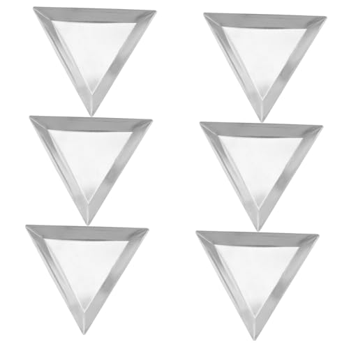 Mobestech 6 Stück Teiliges Edelstahl Waagschalen Dreieckiges Wiegeschälchen für Pulver Flüssigkeiten Schmuck Epoxidharz Mischungen Laborausrüstung Stabile Präzise Messung Langlebig von Mobestech