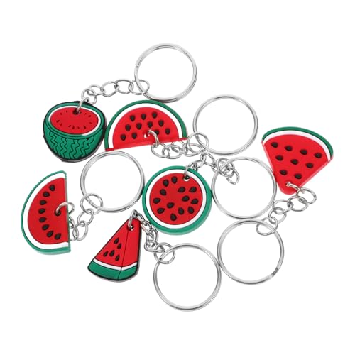 Mobestech 6 Stück Teiliges Wassermelonen Schlüsselanhänger Niedliche Dekoration für Geburtstagsfeiern Süße Wassermelonen Schlüsselringe Trendiger Anhänger für Taschen und Geldbörsen von Mobestech