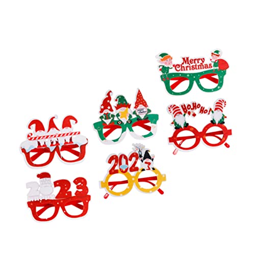 Mobestech 6 Stück Teiliges Weihnachtsbrillen aus Filz Leichte Partybrillen mit Bunten Xmas Elementen Wiederverwendbare Weihnachtsdeko für Festtagsfeiern Vielseitige Fotorequisiten für Mobestech 6 Stück Teiliges Weihnachtsbrillen aus Filz Leichte Partybrillen mit Bunten Xmas Elementen Wiederverwendbare Weihnachtsdeko für Festtagsfeiern Vielseitige Fotorequisiten für von Mobestech