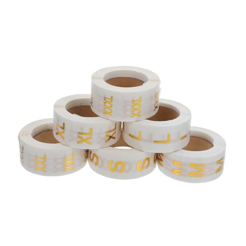 Mobestech 6Rollen Kleidung Größenetiketten Rund Transparent Klebeetiketten S für Bekleidungsorganisation Großhandel Lagerverwaltung Mobestech 6Rollen Kleidung Größenetiketten Rund Transparent Klebeetiketten S für Bekleidungsorganisation Großhandel Lagerverwaltung von Mobestech