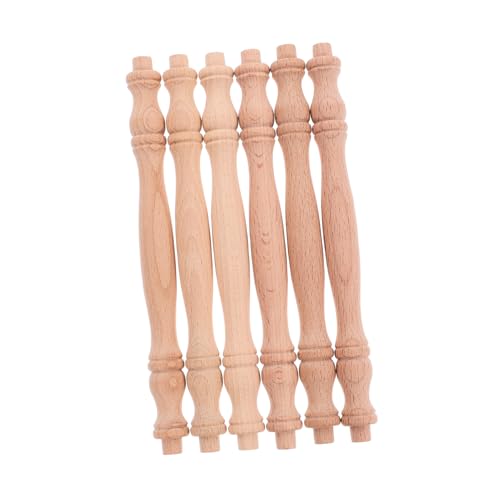 Mobestech 6Stücke Unbemalte Holzspindeln Baluster für Möbel und Heimwerkerarbeiten Dekorative Spindeln für Bastelprojekte Kompakt und Langlebig für Innentreppen Mobestech 6Stücke Unbemalte Holzspindeln Baluster für Möbel und Heimwerkerarbeiten Dekorative Spindeln für Bastelprojekte Kompakt und Langlebig für Innentreppen von Mobestech