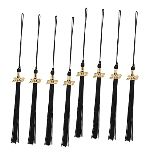 Mobestech 8 Stck Abschluss Quasten Teiliges mit Jahr Charm für Doktorhut Dekoration Einzigartige Abschlusskappe Anhänger für Zeremonie und Feier DIY Accessoires für Schulabschluss und von Mobestech