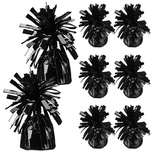 Mobestech 8 Stück Ballonanhängergewichte Ballongewichte und Band Gewichte für Luftballons hochzeit ballons ballon halter Party-schweres Ballongewicht Ballon gewichtet das Haustier Black von Mobestech
