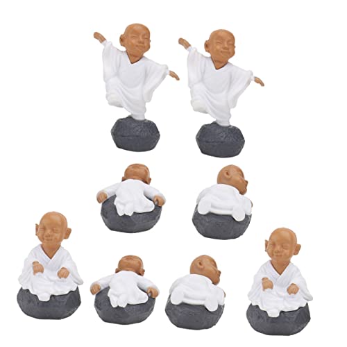 Mobestech 8 Stück Teiliges Cartoon Dekorationsset aus Resin für Schreibtisch und Zuhause Einzigartige Bonsai Dekoration Weiß für Schlafzimmer Wohnzimmer und Kreative DIY Projekte von Mobestech