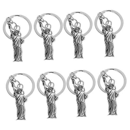 Mobestech 8Stücke Freiheitsstatue Schlüsselanhänger Dekorative Taschenanhänger Für Amerikanischer Souvenir Schlüsselanhänger Party Für Patriotische Anlässe von Mobestech