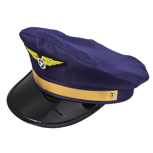 Mobestech Airline-pilotenkappe, Kostümmütze, Cosplay-kappe, Verstellbare Und Bequeme Airline-pilotenkappe Für Erwachsene Für Halloween, Maskerade Und Auftritte Mobestech Airline-pilotenkappe, Kostümmütze, Cosplay-kappe, Verstellbare Und Bequeme Airline-pilotenkappe Für Erwachsene Für Halloween, Maskerade Und Auftritte von Mobestech