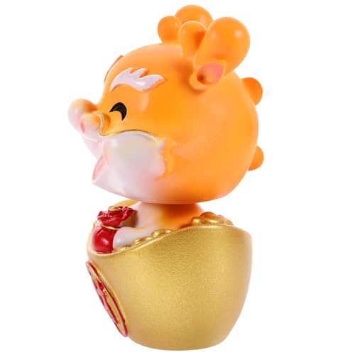 Mobestech Chinesische Drachenfigur Tischdekoration Cartoon Miniatur Schatzbringer Gelb Desktop Ornament für Auto Wohnzimmer Garten Mobestech Chinesische Drachenfigur Tischdekoration Cartoon Miniatur Schatzbringer Gelb Desktop Ornament für Auto Wohnzimmer Garten von Mobestech