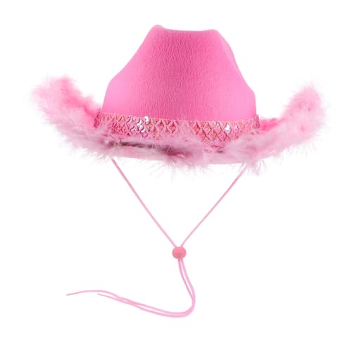 Mobestech Cowboy Hut für Frauen und Männer Verstellbarer Westernhut mit Schnur Party Dekoration für Cowgirl Themen Strapazierfähiges Material Leicht und Bequem für Kostüme und Feste von Mobestech