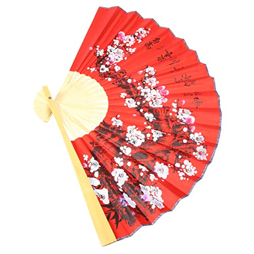 Mobestech Faltfächer Wanddekoration Chinesische Pflaumenblüte Handgefertigter Fächer für Wohnzimmer Chinesischer Fotografie Requisite Orientalische von Mobestech