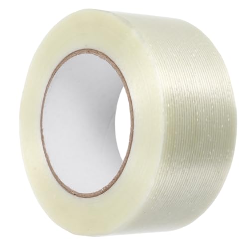 Mobestech Filament Klebeband Fiberglas Verstärkt Starkes Klebeband für Versand Hohe Haftkraft Einseitiges Gitter für Verpackung und Transport von Mobestech