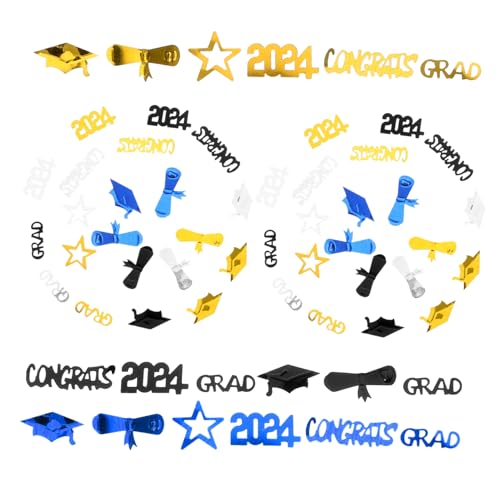 Mobestech Graduation Confetti Tüten Konfetti für Abschlussfeier Tischdekoration DIY für Einladungen und Scrapbooking Feiern von Mobestech