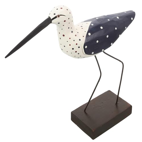 Mobestech Holzfigur Seevogel Statue Nautische Skulptur für Innen und Außendekoration Strand Thema Rustikales Design für Wohnzimmer Schlafzimmer und Garten von Mobestech