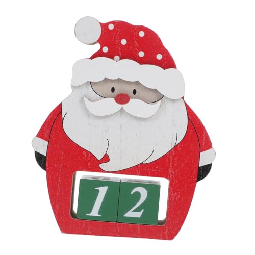 Mobestech Holzschlingen Retro-Kalender aus Holzblock Countdown-Kalenderblock Feiertagskalender Weihnachtsmann-Tischdekoration Holzblock-Kalender Tischkalenderdekoration hölzern rot Mobestech Holzschlingen Retro-Kalender aus Holzblock Countdown-Kalenderblock Feiertagskalender Weihnachtsmann-Tischdekoration Holzblock-Kalender Tischkalenderdekoration hölzern rot von Mobestech
