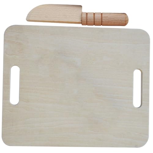 Mobestech Holzspielzeug Küchenmesser und Schneidebrett Realistisches DIY Kinderspielzeug Sicherer Holz Cutter für Rollenspiele Leicht und Kompakt Pädagogisches Küchenspielzeug für Jungen von Mobestech
