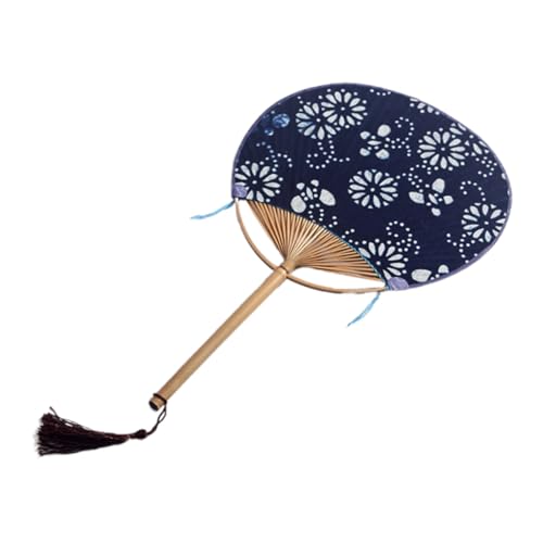 Mobestech Japanischer Bambusgriff Rundfächer mit Quaste Doppelseitiger mit Traditionellem Muster Leicht Tragbar für Dekoration Hochzeit und Reise Mobestech Japanischer Bambusgriff Rundfächer mit Quaste Doppelseitiger mit Traditionellem Muster Leicht Tragbar für Dekoration Hochzeit und Reise von Mobestech