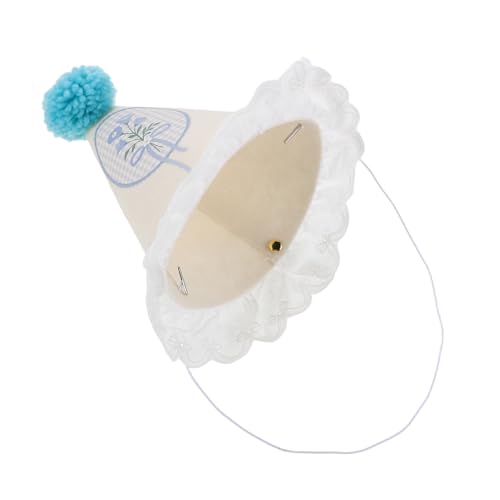 Mobestech Kindergeburtstagsparty Hut Leichtes Kegelhut mit Pompon und Spitzenbesatz für Jungen und Mädchen Party Dekoration und Foto Requisiten für Drinnen und Draußen von Mobestech