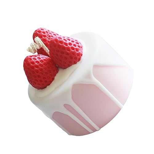 Mobestech Kreative Duftkerze Kuchenform Dekorative Hochzeits und Geburtstagskerze Foto Requisiten Durchmesser Höhe mit Frischem Duft Vielseitig Einsetzbar für Besondere Anlässe und von Mobestech