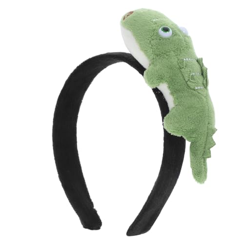 Mobestech Krokodil Puppe Stirnband Einzigartiges Party-kopfschmuck Cosplay-requisit Haarbänder Kostüm Accessoire Festival Cartoon Kopfschmuck von Mobestech