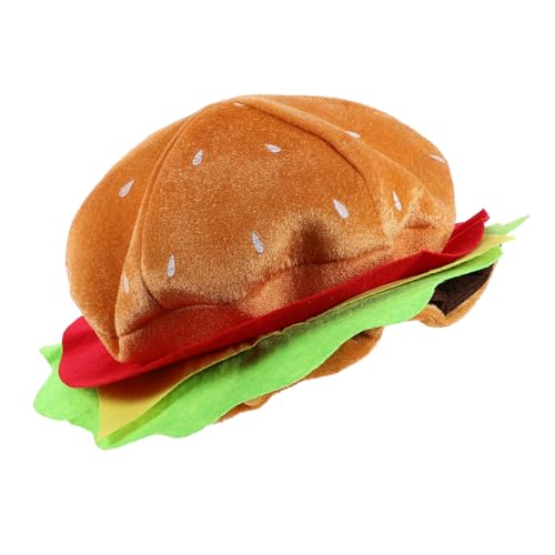 Mobestech Lustiger Hamburger Partyhut Fast Food Kostüm Kopfbedeckung Leicht Tragbar Für Karneval Cosplay Feier Mobestech Lustiger Hamburger Partyhut Fast Food Kostüm Kopfbedeckung Leicht Tragbar Für Karneval Cosplay Feier von Mobestech