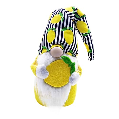 Mobestech Niedliche Faceless Gnom Puppe mit Zitronenmuster Kuscheliges Plüschstoff Hautfreundlich und Langlebig Dekoratives Sommerspielzeug für Wohnzimmer und Schlafzimmer Perfektes von Mobestech