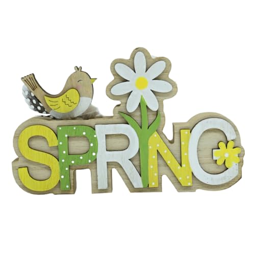 Mobestech Osterdekoration Holzschild Kreatives Tischornament für Frühling und Ostern für Zuhause und Büro Fröhliche Wohnaccessoires Persönliche Geschenkidee von Mobestech