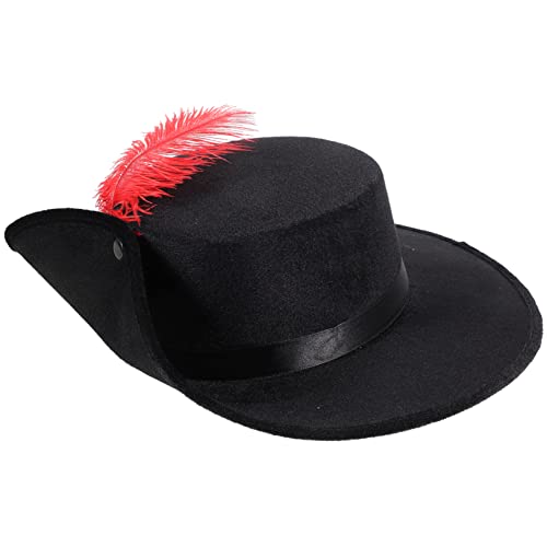 Mobestech Piratenkostüm Federhut Karneval Kopfschmuck Verstellbar Vielseitig für Damen Fasching Party Bühnenauftritt von Mobestech