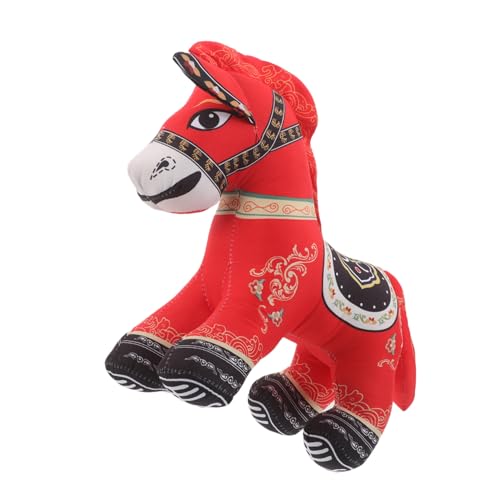 Mobestech Plüsch Pferd Figur Jahr des Pferdes Maskottchen Stofftier Realistische Chinesisches Tierkreiszeichen Pferdepuppe Weiches Samtstoff Kuscheltier für Neujahr Dekoration Mobestech Plüsch Pferd Figur Jahr des Pferdes Maskottchen Stofftier Realistische Chinesisches Tierkreiszeichen Pferdepuppe Weiches Samtstoff Kuscheltier für Neujahr Dekoration von Mobestech