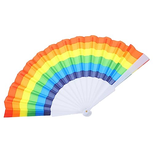 Mobestech Portabler Bunter Regenbogen Faltfächer aus Kunststoff Leichter Pride Fächer für Lgbtq Partys Hochzeiten Geburtstage und Sommerliche Dekoration Mobestech Portabler Bunter Regenbogen Faltfächer aus Kunststoff Leichter Pride Fächer für Lgbtq Partys Hochzeiten Geburtstage und Sommerliche Dekoration von Mobestech