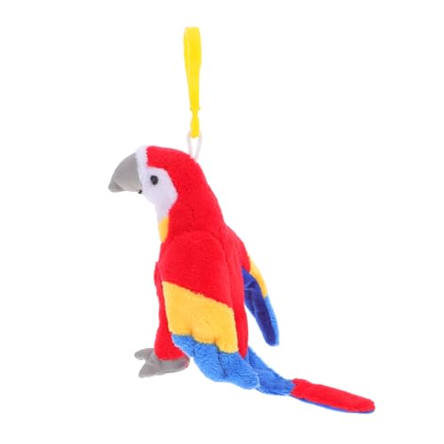 Mobestech Realistischer Plüsch -papageien -charmeschlüsselkettenanhänger Gefüllter Vogelschlüsselhain Plüsch Bird Schlüsselbund Rucksack Hanging Charme Schlüsselring Für Rucksackhandtasche von Mobestech