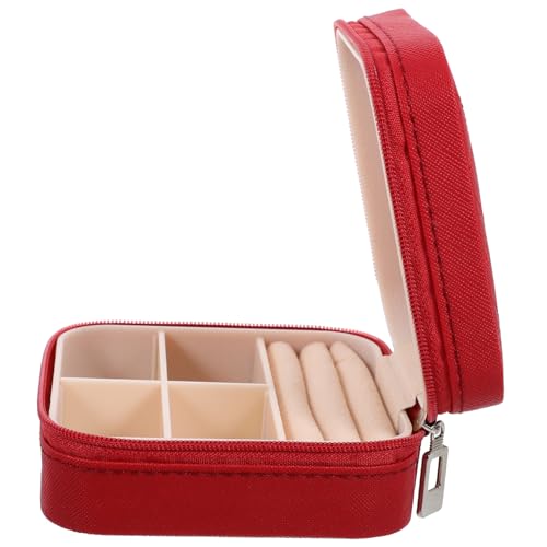 Mobestech Reise Schmuckbox aus PU Kompakte Schmuckschatulle mit Weicher Innenausstattung für Ohrringe und Ringe für Unterwegs Geschenkbox für Damen Mobestech Reise Schmuckbox aus PU Kompakte Schmuckschatulle mit Weicher Innenausstattung für Ohrringe und Ringe für Unterwegs Geschenkbox für Damen von Mobestech