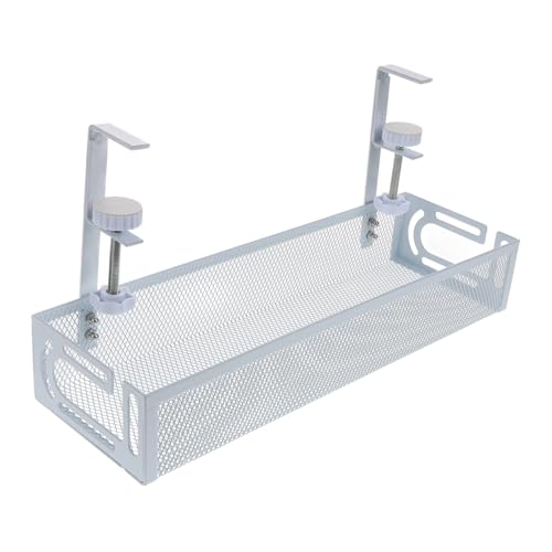 Mobestech Steckdosenregal schreibtische Kabelwanne unter dem Schreibtisch unter der Schreibtischablage Draht-Organizer für den Schreibtisch Kohlenstoffstahl Weiß Mobestech Steckdosenregal schreibtische Kabelwanne unter dem Schreibtisch unter der Schreibtischablage Draht-Organizer für den Schreibtisch Kohlenstoffstahl Weiß von Mobestech