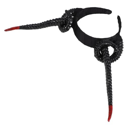Mobestech Teufelshorn Stirnband für Halloween Flexibles Cosplay Zubehör für Partys und Kostüm Events Bequemes Design für Kopfgrößen Lustige Dekoration für Familie und Freunde von Mobestech